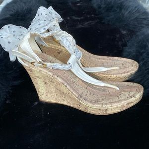 Thong wedge sandals